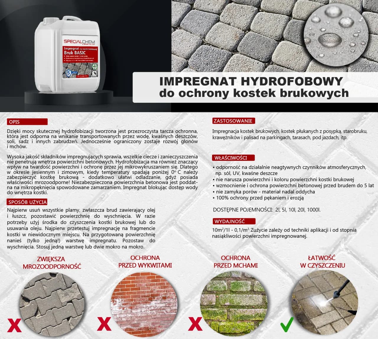 Glow - impregnat do kostki brukowej