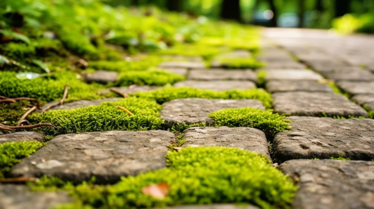 Dlaczego kostka brukowa zielenieje?