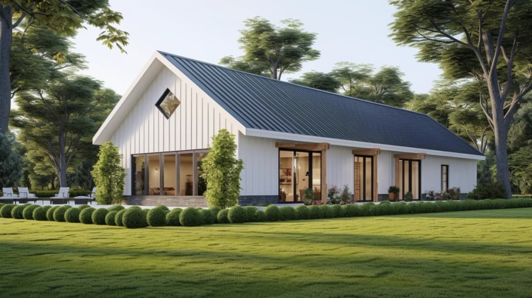 Dom parterowy z dachem dwuspadowym do 100 m² bez garażu - oferta domów oszczędnych z katalogu Muratora