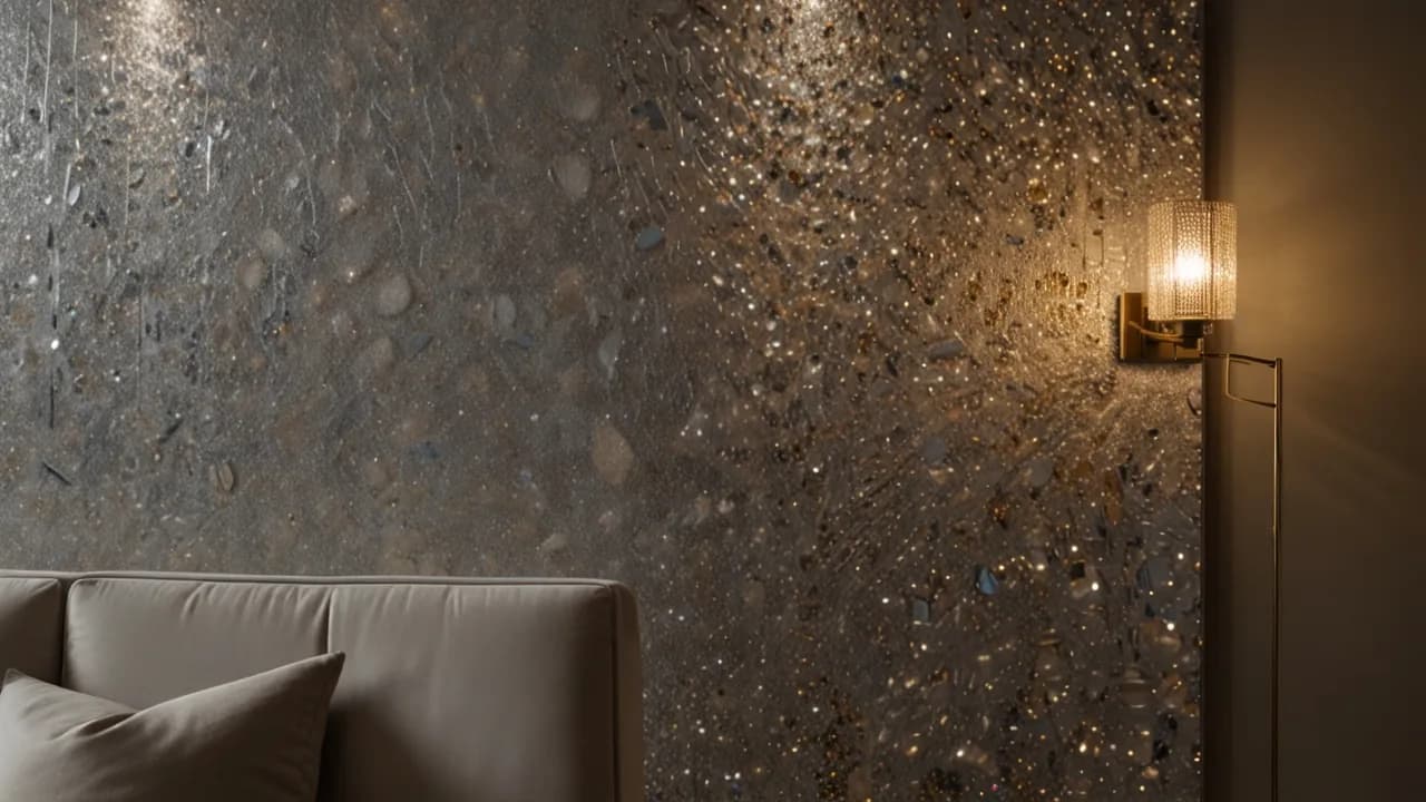 Tynk z brokatem: jak osiągnąć efekt połysku na ścianach?